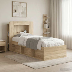 vidaXL Headboard Cabinet with Storage Sonoma Oak Engineered Wood 1