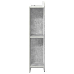 vidaXL Headboard Cabinet with Storage Concrete Grey Engineered Wood 6