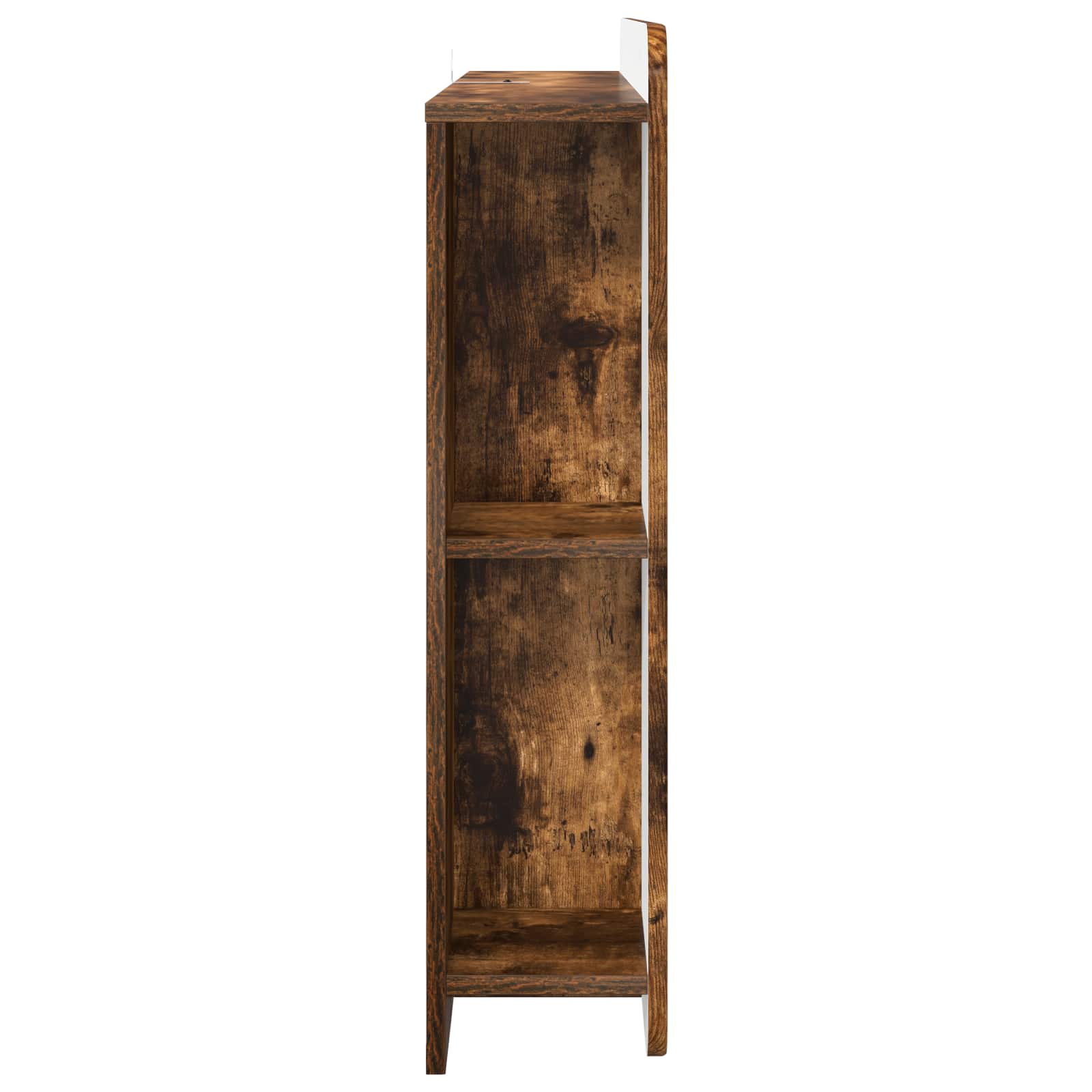 vidaXL Headboard Cabinet with Storage Smoked Oak Engineered Wood 6