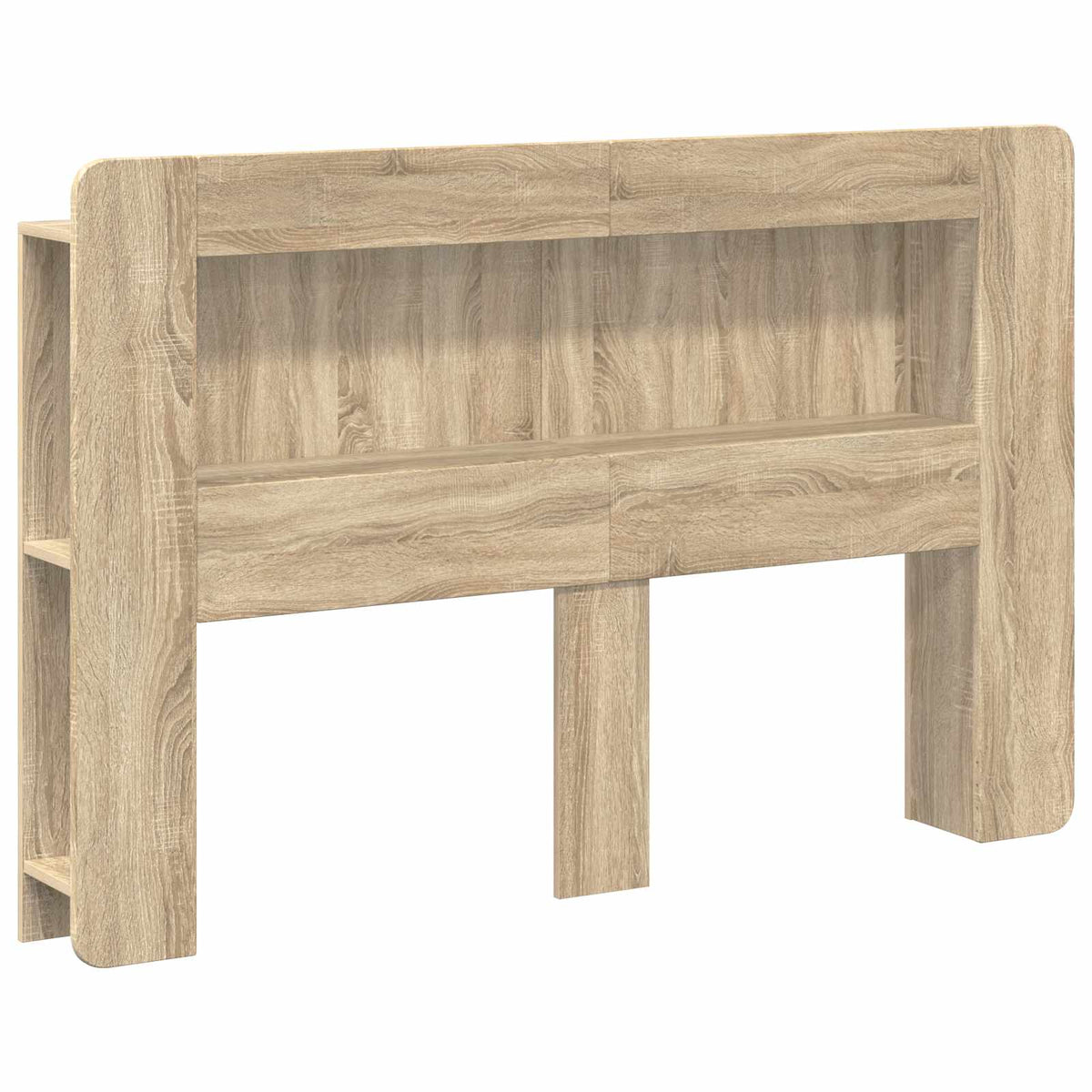 Headboard Cabinet with Storage Engineered Wood Width 140 cm Sonoma oak