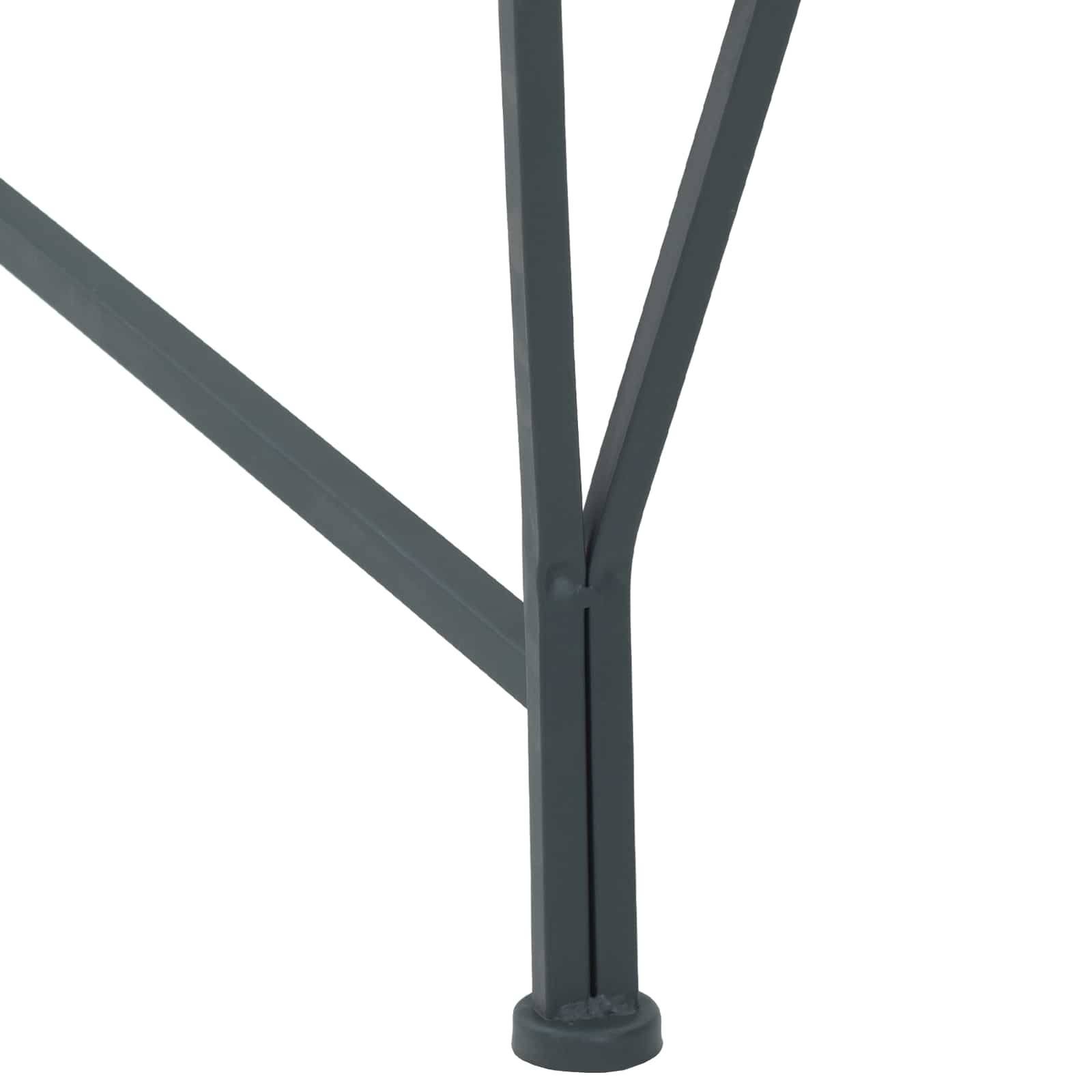 vidaXL Tree Bench 8-Seater Ø 160 x 44 cm Steel Silver Grey Round 3