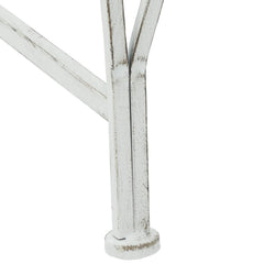 vidaXL Tree Bench 4-Seater 160 x 80 x 89 cm Steel Antique White 2