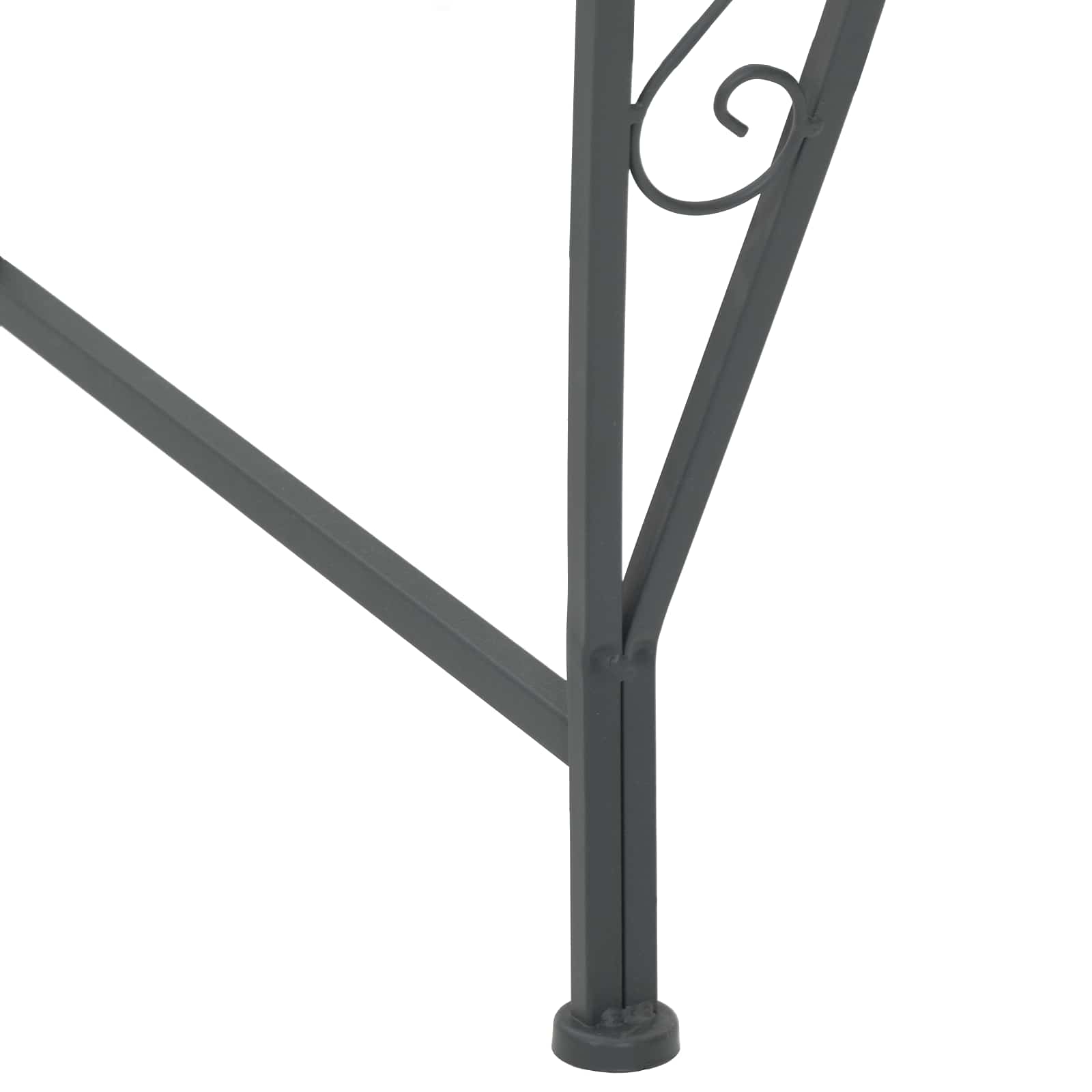 vidaXL Tree Bench 8-Seater Ø 160 x 89 cm Steel Silver Grey Round 3