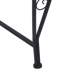 vidaXL Tree Bench 4-Seater 160 x 80 x 89 cm Steel Black Half-round 3