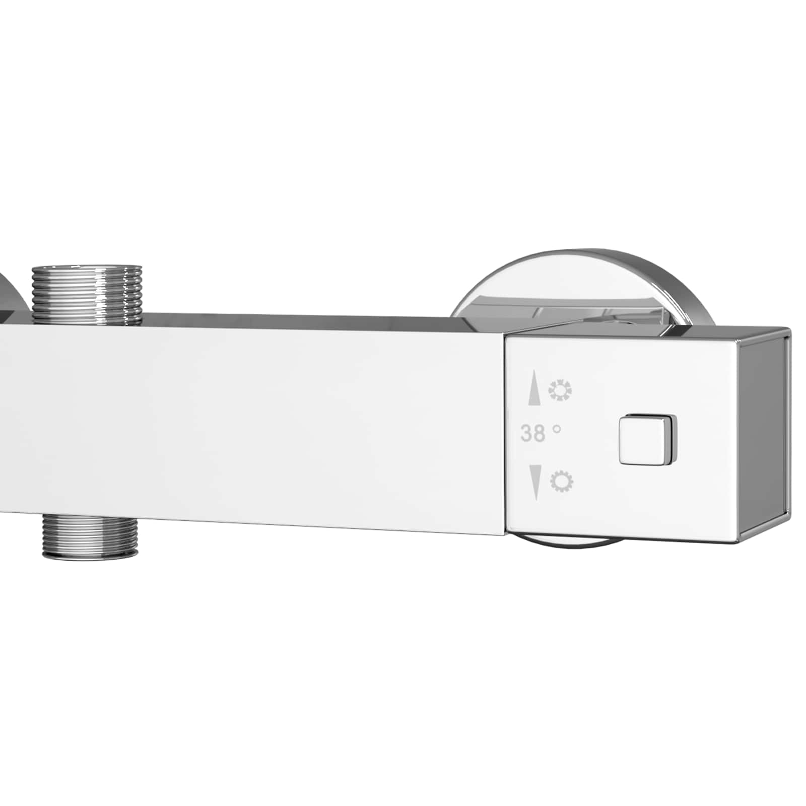vidaXL Thermostatic Shower Mixer Stainless Steel 201 25.5 x 7 x 6 cm 6