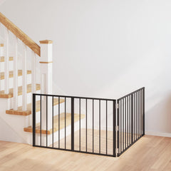 vidaXL Dog Gate 2 pcs Black 100 x 60 cm Galvanised Steel 1