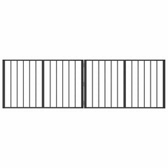 vidaXL Dog Gate 2 pcs Black 100 x 60 cm Galvanised Steel 2