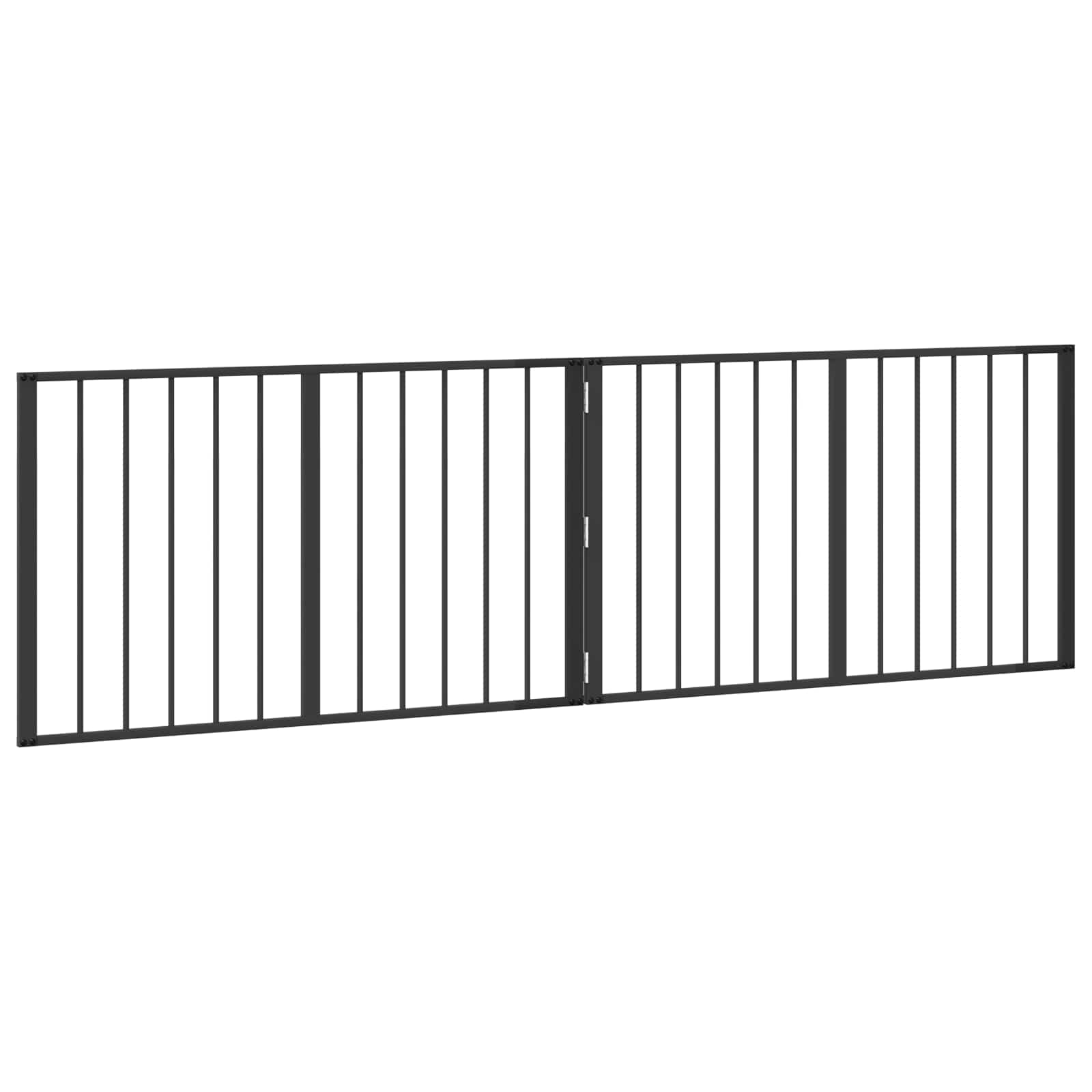 vidaXL Dog Gate 2 pcs Black 100 x 60 cm Galvanised Steel 4