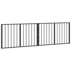 vidaXL Dog Gate 2 pcs Black 100 x 60 cm Galvanised Steel 4