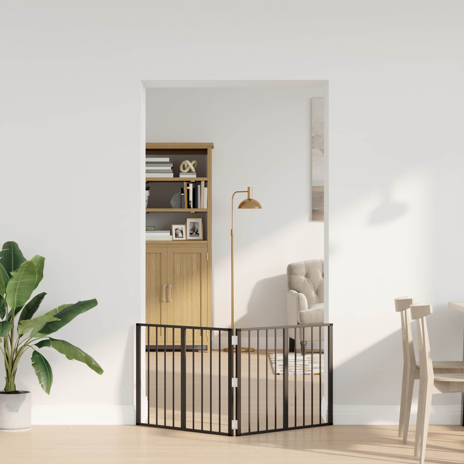 vidaXL Dog Gate 2 pcs Black 80 x 60 cm Galvanised Steel 3