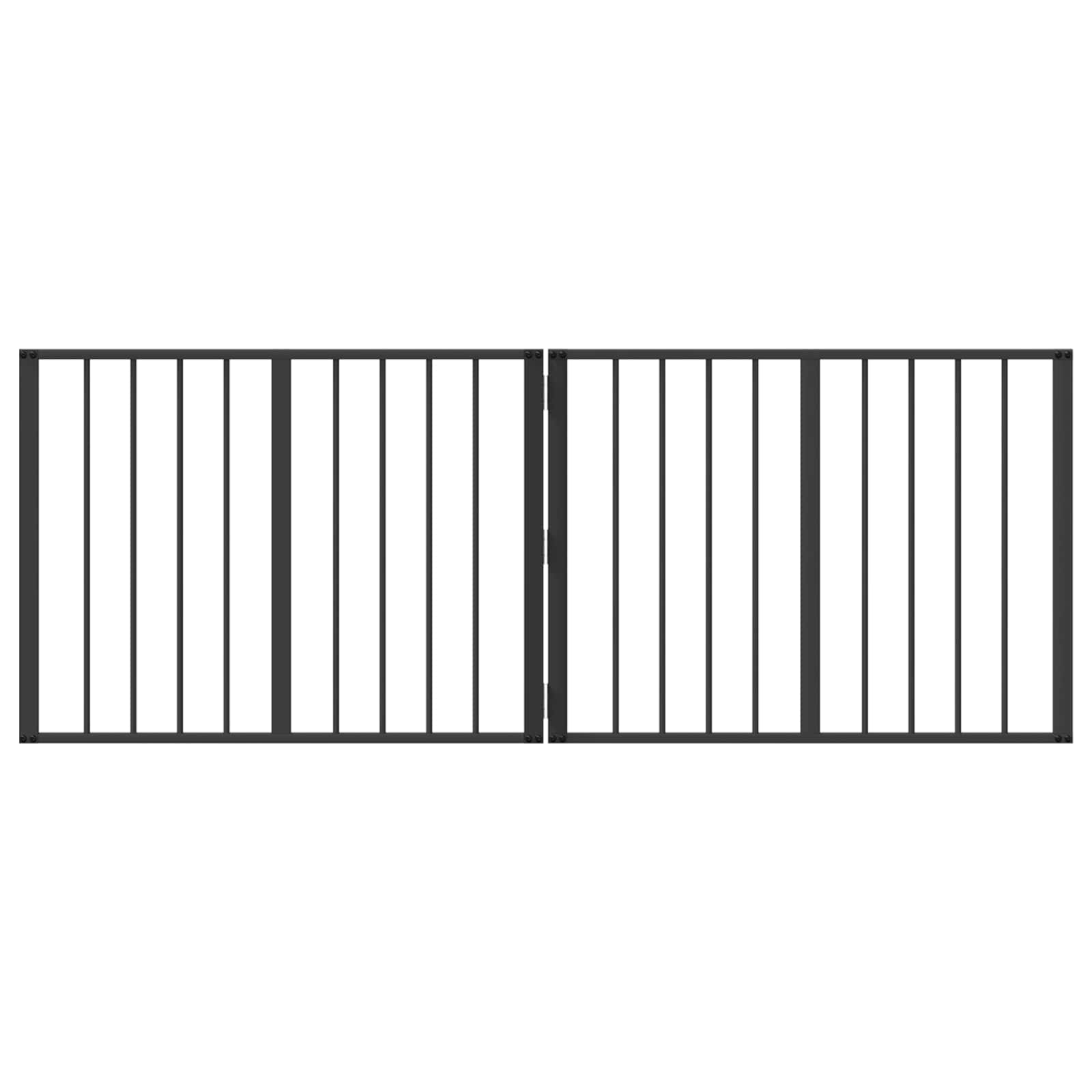 vidaXL Dog Gate 2 pcs Black 80 x 60 cm Galvanised Steel 2