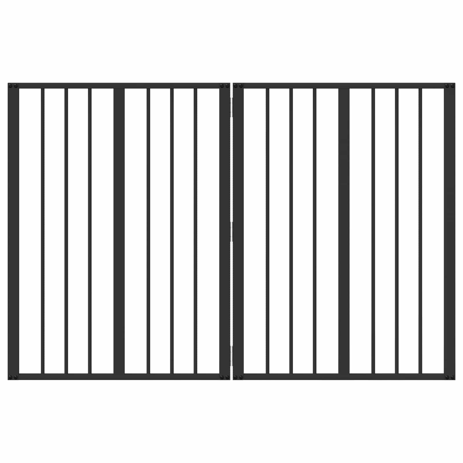 vidaXL Dog Gate 2 pcs Black 60 x 80 cm Galvanised Steel 2