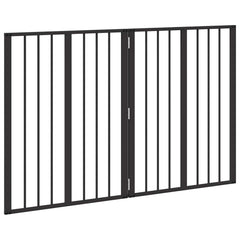 vidaXL Dog Gate 2 pcs Black 60 x 80 cm Galvanised Steel 4