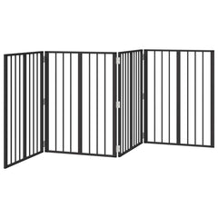vidaXL Dog Gate 4 pcs Black 60 x 80 cm Galvanised Steel 4