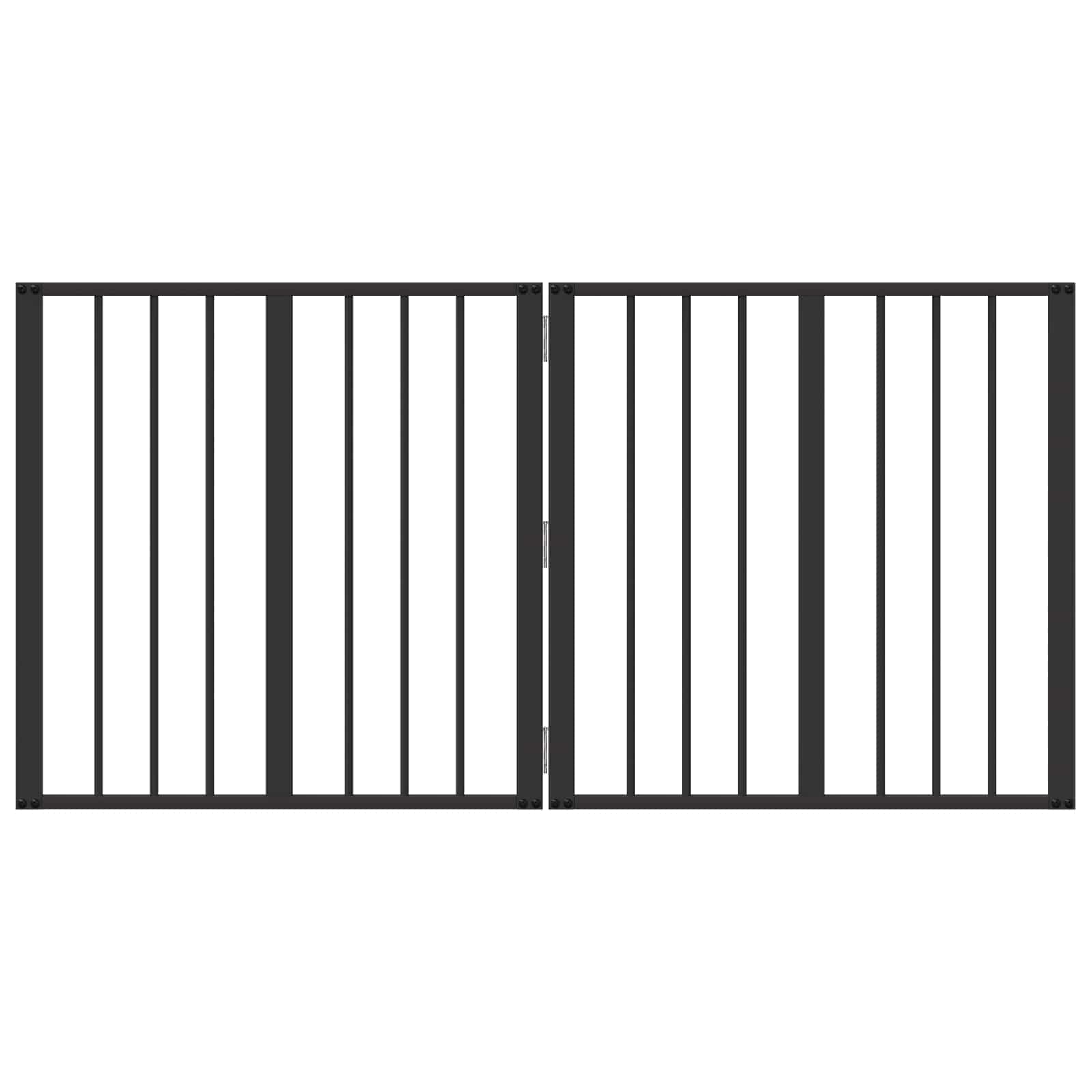 vidaXL Dog Gate 2 pcs Black 60 x 60 cm Galvanised Steel 2