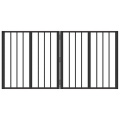 vidaXL Dog Gate 2 pcs Black 60 x 60 cm Galvanised Steel 2
