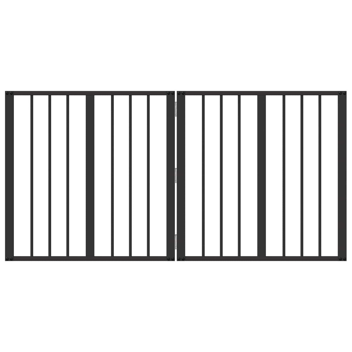 Dog Gate Black Galvanised Steel Width 60 cm 60 cm 2