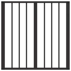 vidaXL Dog Gate 2 pcs Black 60 x 60 cm Galvanised Steel 5