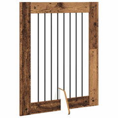 vidaXL Foldable Dog Gate with Stands 2 pcs Old Wood 160.5 cm 4