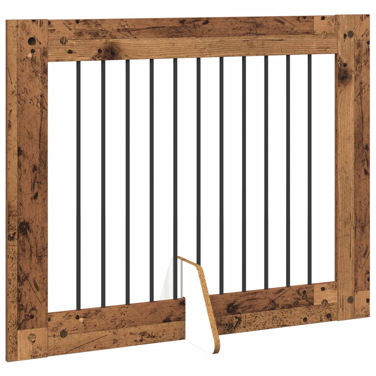 vidaXL Foldable Dog Gate with Stands 2 pcs Old Wood 200.5 cm 4