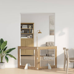 vidaXL Foldable Dog Gate with Stands 2 pcs Artisan Oak 200.5 cm 1