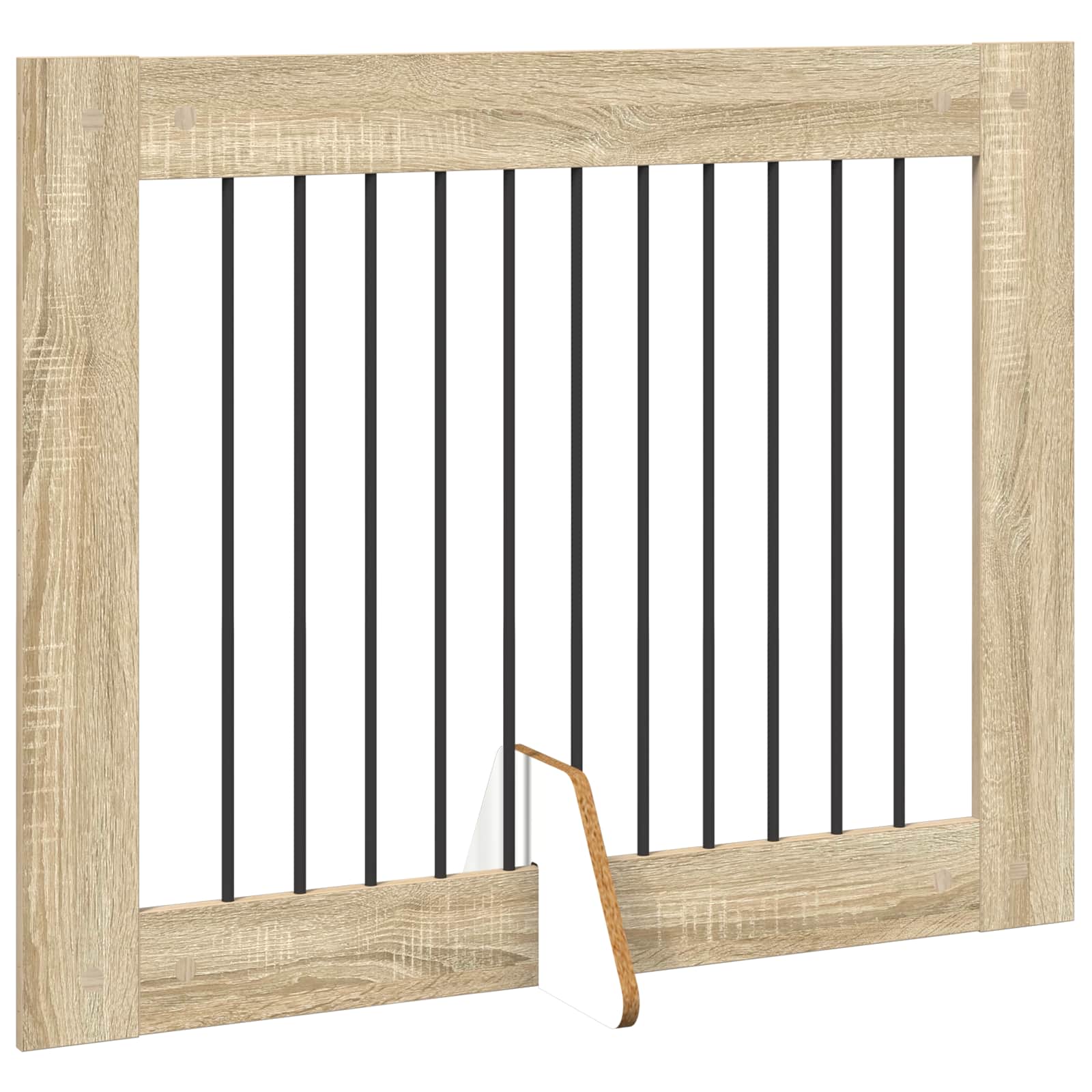 vidaXL Foldable Dog Gate with Stands 4 pcs Sonoma Oak 401 cm 3