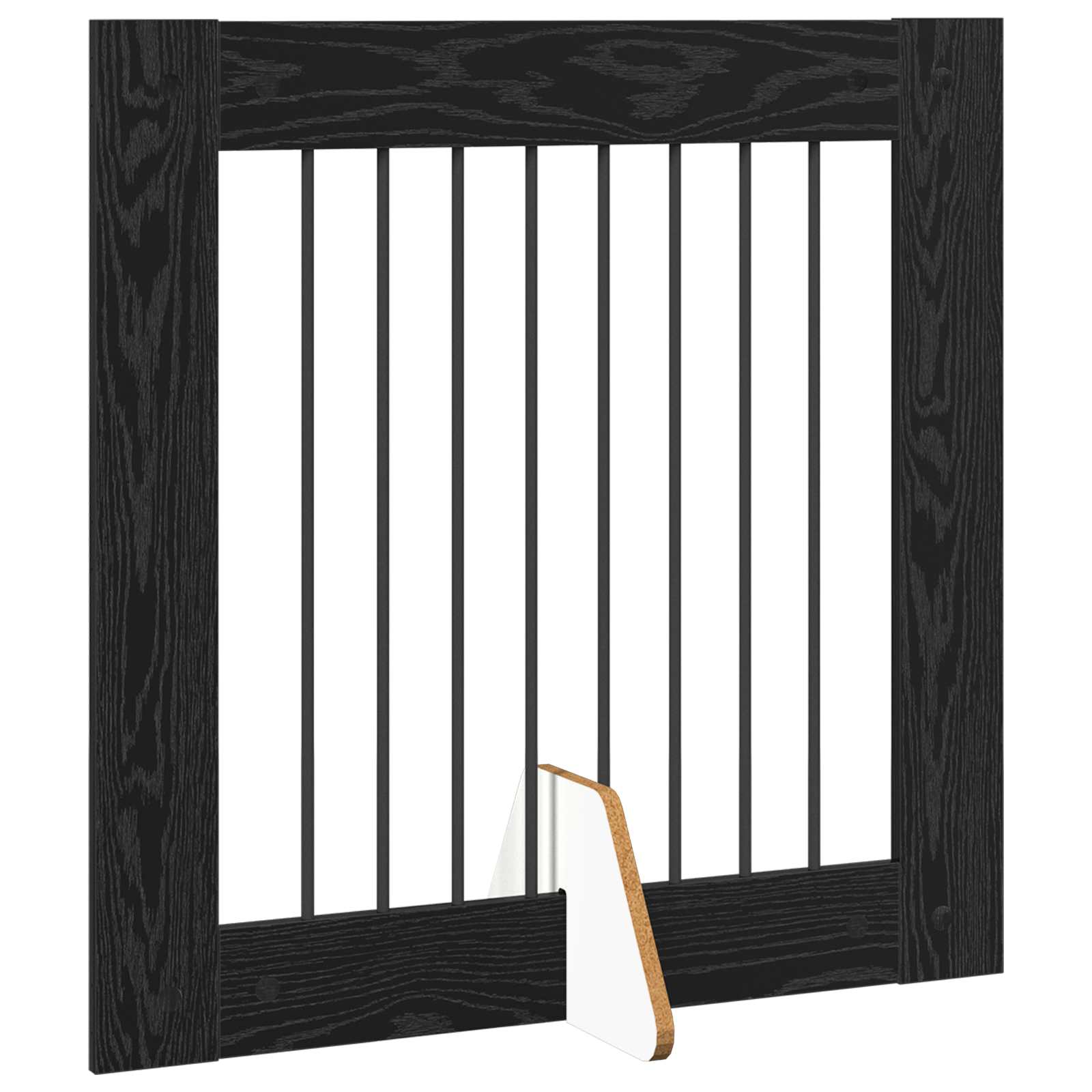 vidaXL Foldable Dog Gate with Stands 2 pcs Black Oak 160.5 cm 4