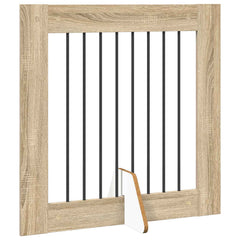 vidaXL Foldable Dog Gate with Stands 2 pcs Sonoma Oak 160.5 cm 4