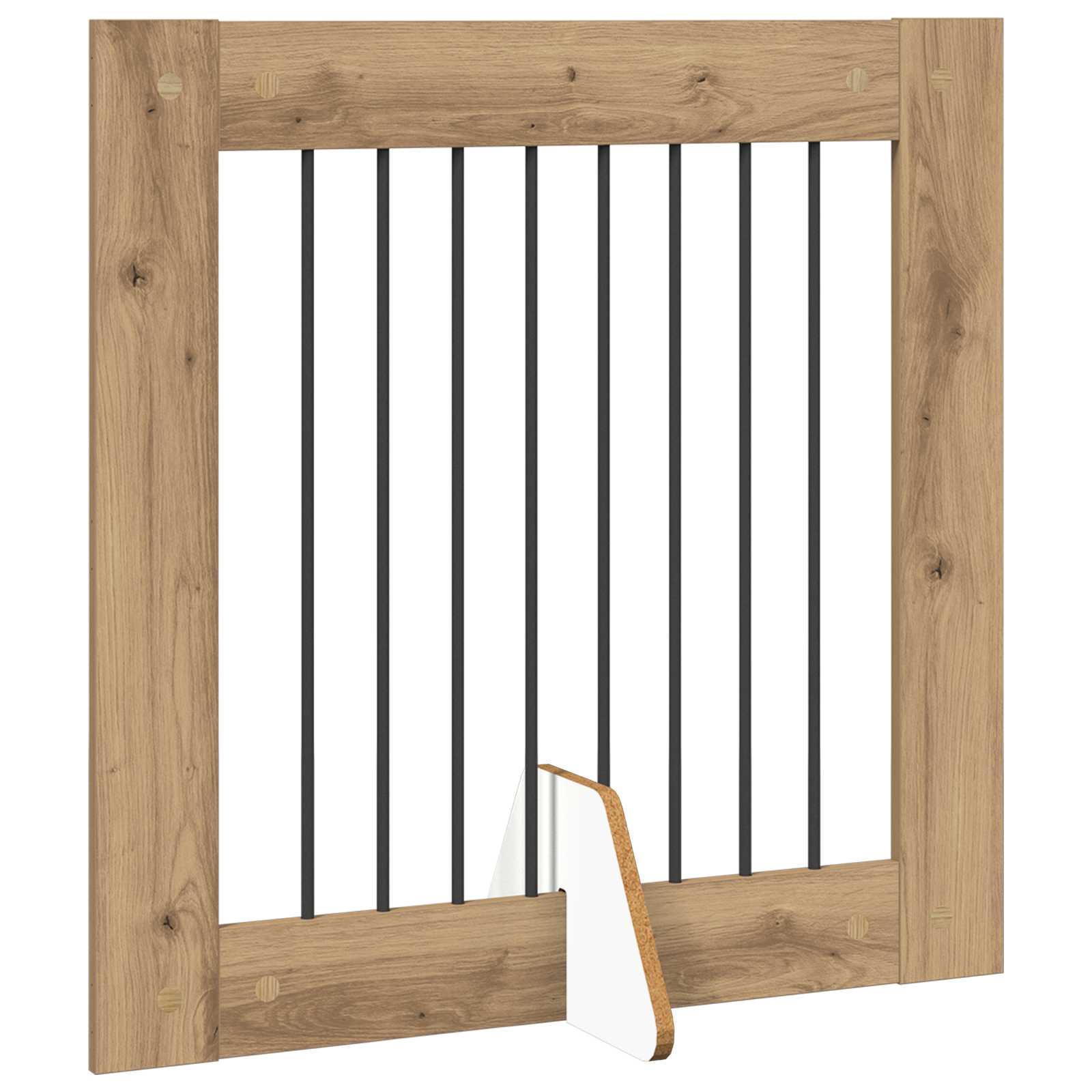 vidaXL Foldable Dog Gate with Stands 2 pcs Artisan Oak 160.5 cm 4