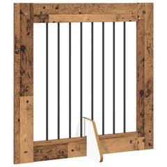 vidaXL Foldable Dog Gate with Stands 4 pcs Old Wood 321 cm 3