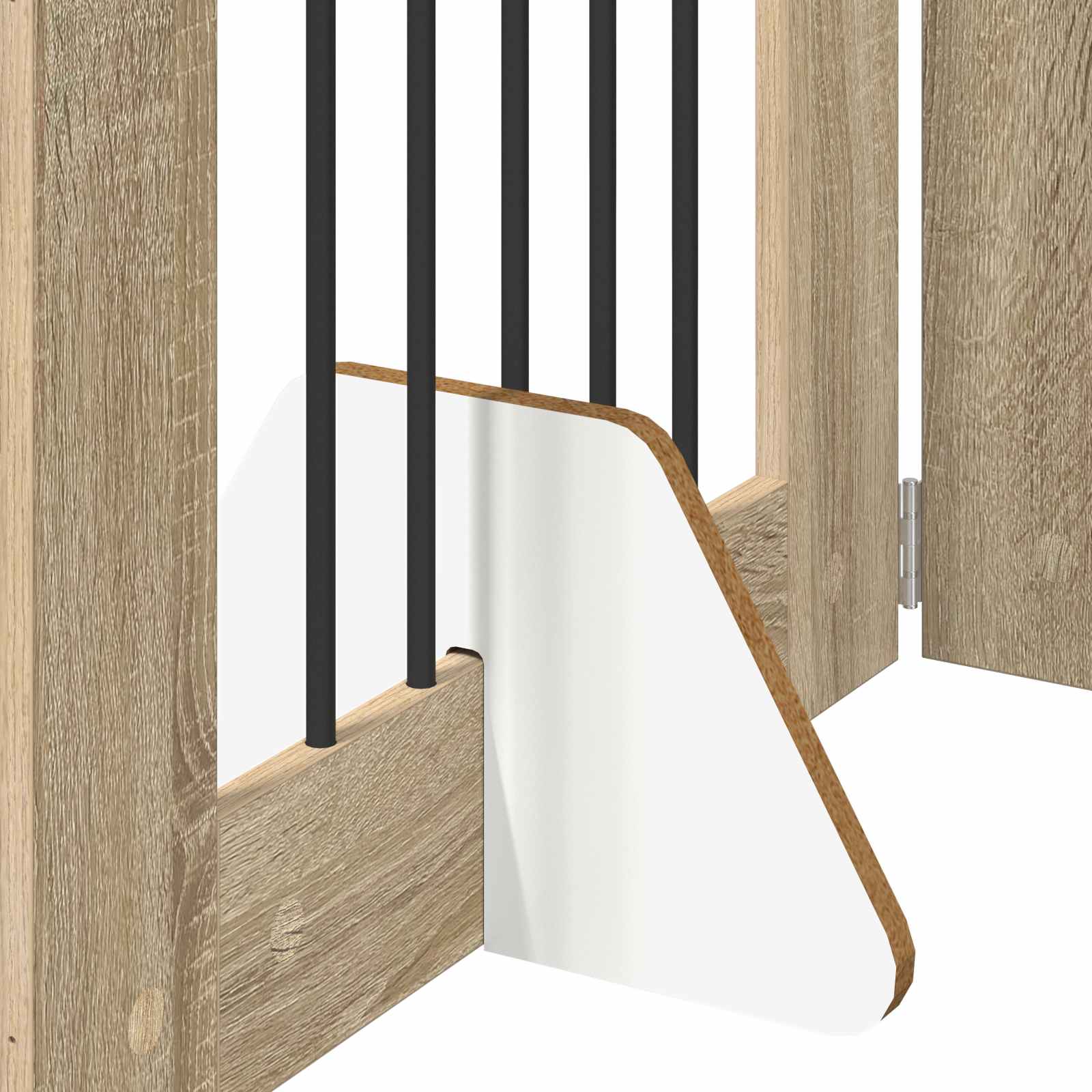 vidaXL Foldable Dog Gate with Stands 2 pcs Sonoma Oak 120.5 cm 6