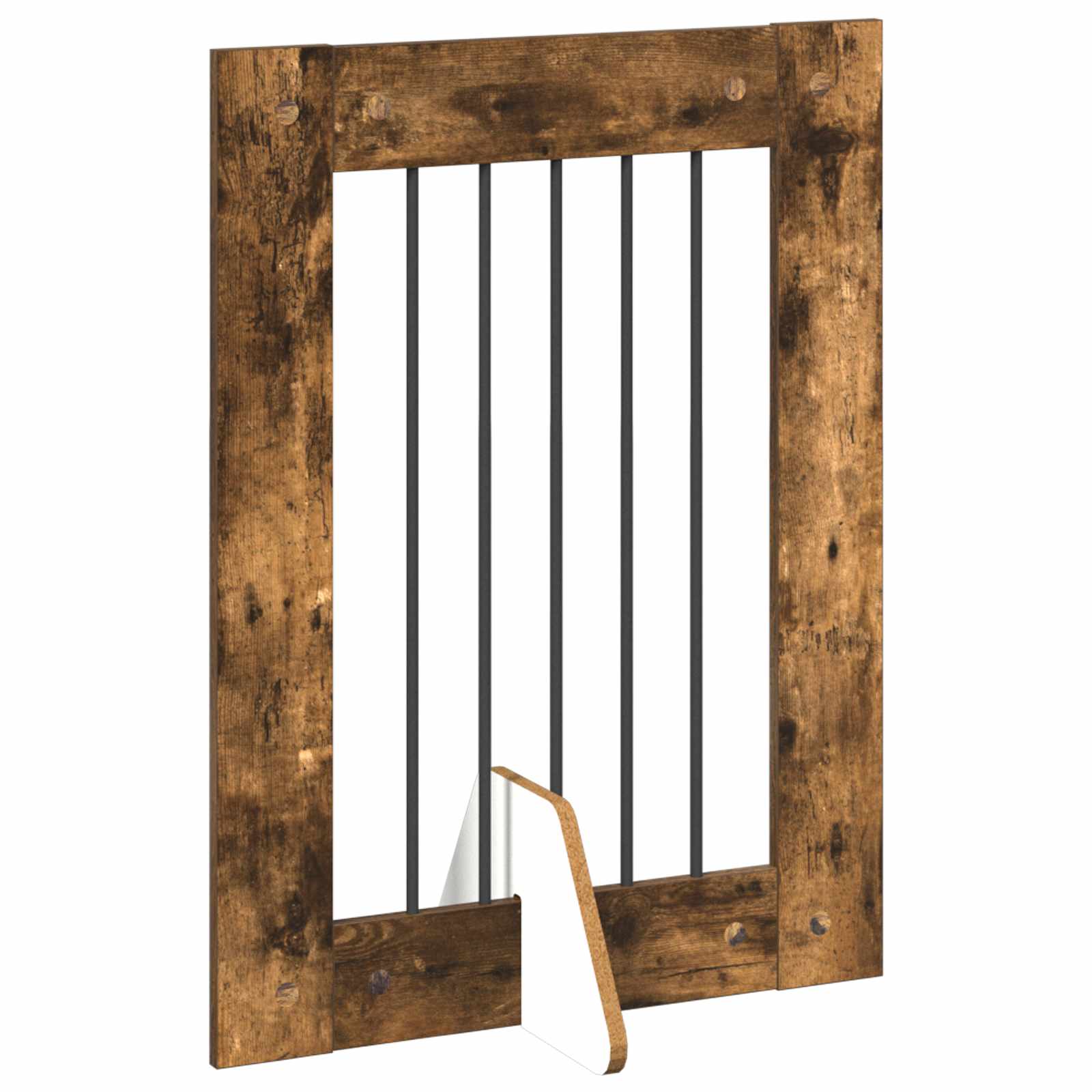 vidaXL Foldable Dog Gate with Stands 2 pcs Smoked Oak 120.5 cm 4