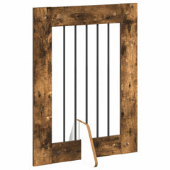 vidaXL Foldable Dog Gate with Stands 2 pcs Smoked Oak 120.5 cm 4