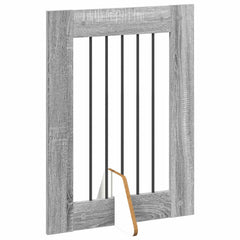 vidaXL Foldable Dog Gate with Stands 2 pcs Grey Sonoma 120.5 cm 4