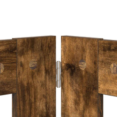 vidaXL Foldable Dog Gate with Stands 2 pcs Smoked Oak 200.5 cm 5