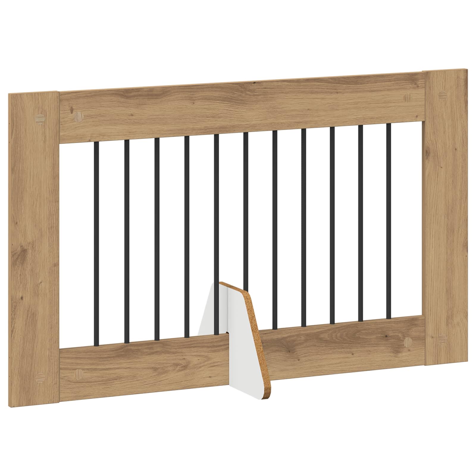 vidaXL Foldable Dog Gate with Stands 2 pcs Artisan Oak 200.5 cm 4