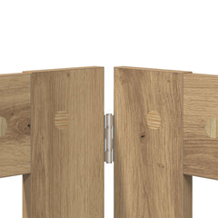 vidaXL Foldable Dog Gate with Stands 4 pcs Artisan Oak 401 cm 4