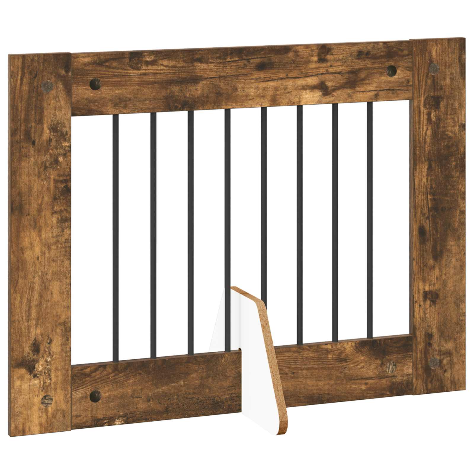 vidaXL Foldable Dog Gate with Stands 2 pcs Smoked Oak 160.5 cm 4