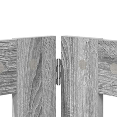 vidaXL Foldable Dog Gate with Stands 2 pcs Grey Sonoma 160.5 cm 5