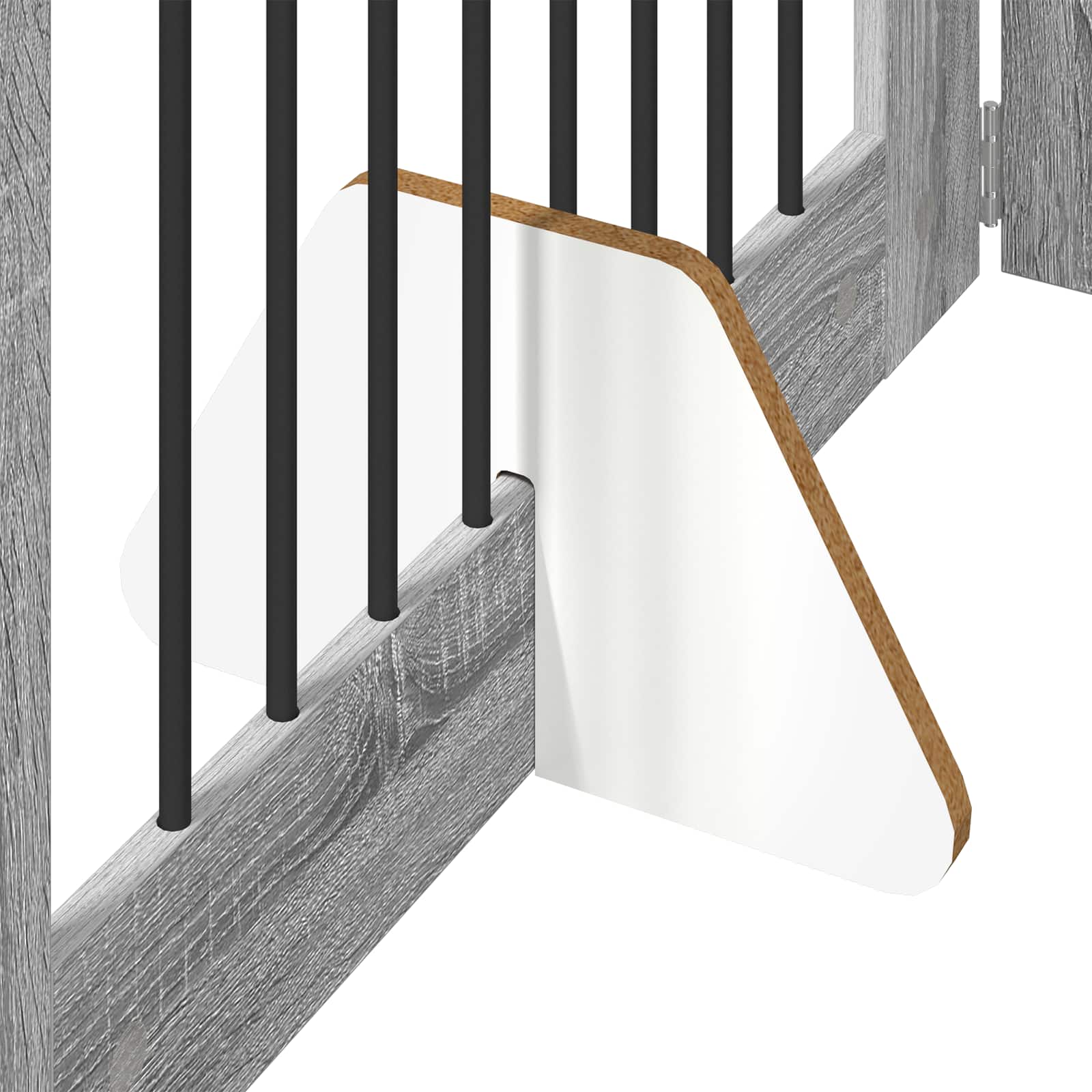 vidaXL Foldable Dog Gate with Stands 2 pcs Grey Sonoma 160.5 cm 6