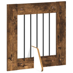 vidaXL Foldable Dog Gate with Stands 2 pcs Smoked Oak 120.5 cm 4