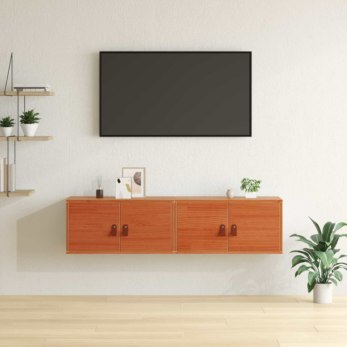 vidaXL Wall Cabinets 60x30x30 cm Solid Wood Pine