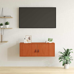 vidaXL Wall Cabinet Wax Brown 80 x 30 x 30 cm Solid Pine Wood 1