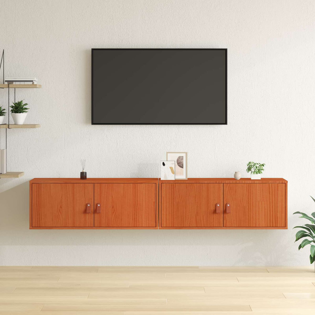 vidaXL Wall Cabinet 80x30x30 cm Solid Wood Pine