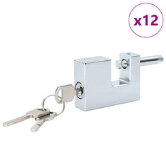 vidaXL Padlock 12 pcs Silver Steel 3