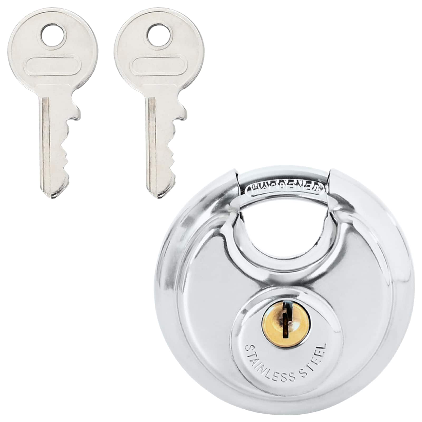 vidaXL Discus Locks with Keys 12 pcs Silver 6 x 2.3 x 6 cm 5
