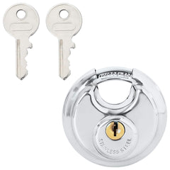 vidaXL Discus Locks with Keys 12 pcs Silver 6 x 2.3 x 6 cm 5