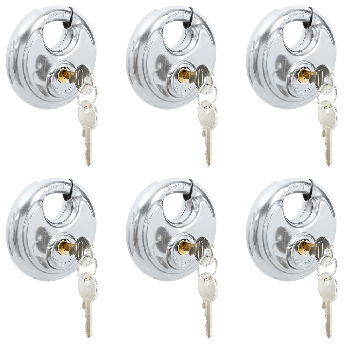 Discus Locks with Keys Silver 7 x 2.4 x 9 cm 6