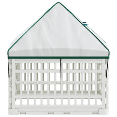 4 Panel Dog Playpen Plastic White with Roof 60 cm 82 cm 60 cm