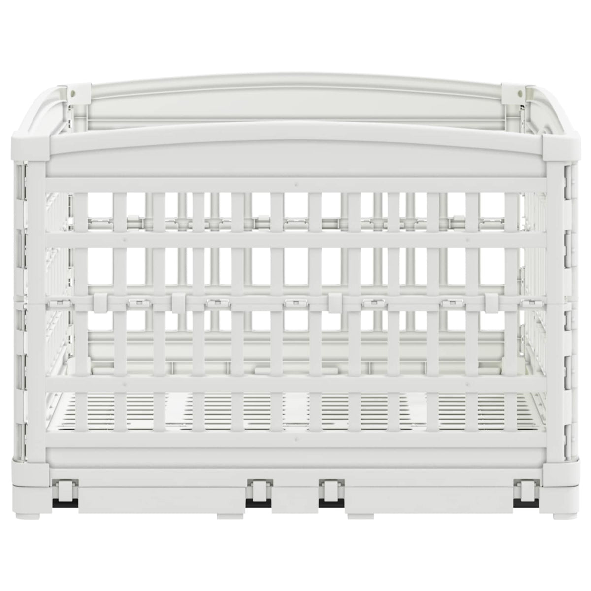 4 Panel Dog Playpen Plastic White with Base 177.5 cm 112 cm 154.5 cm